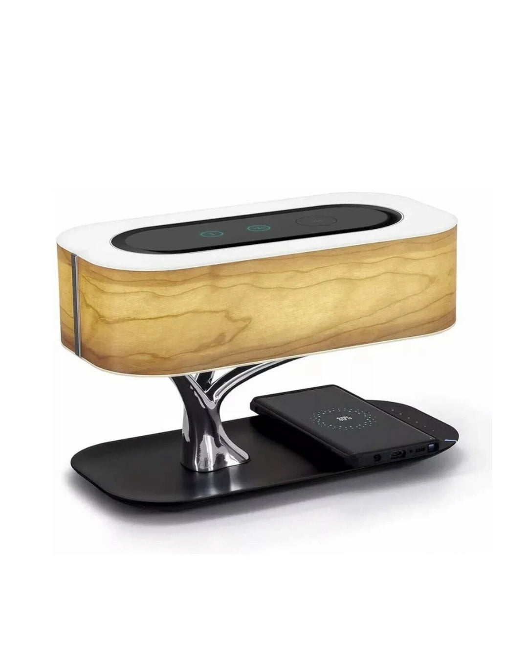 Sylvarein – Lampe de table inspirée des arbres avec charge sans fil et gradation tactile