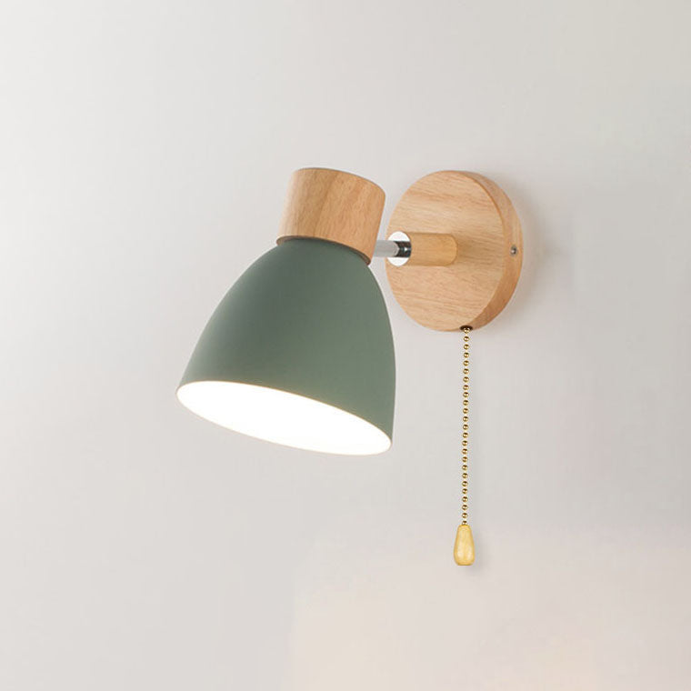 Nelvira – Minimalist Wooden Cone LED Wall Light