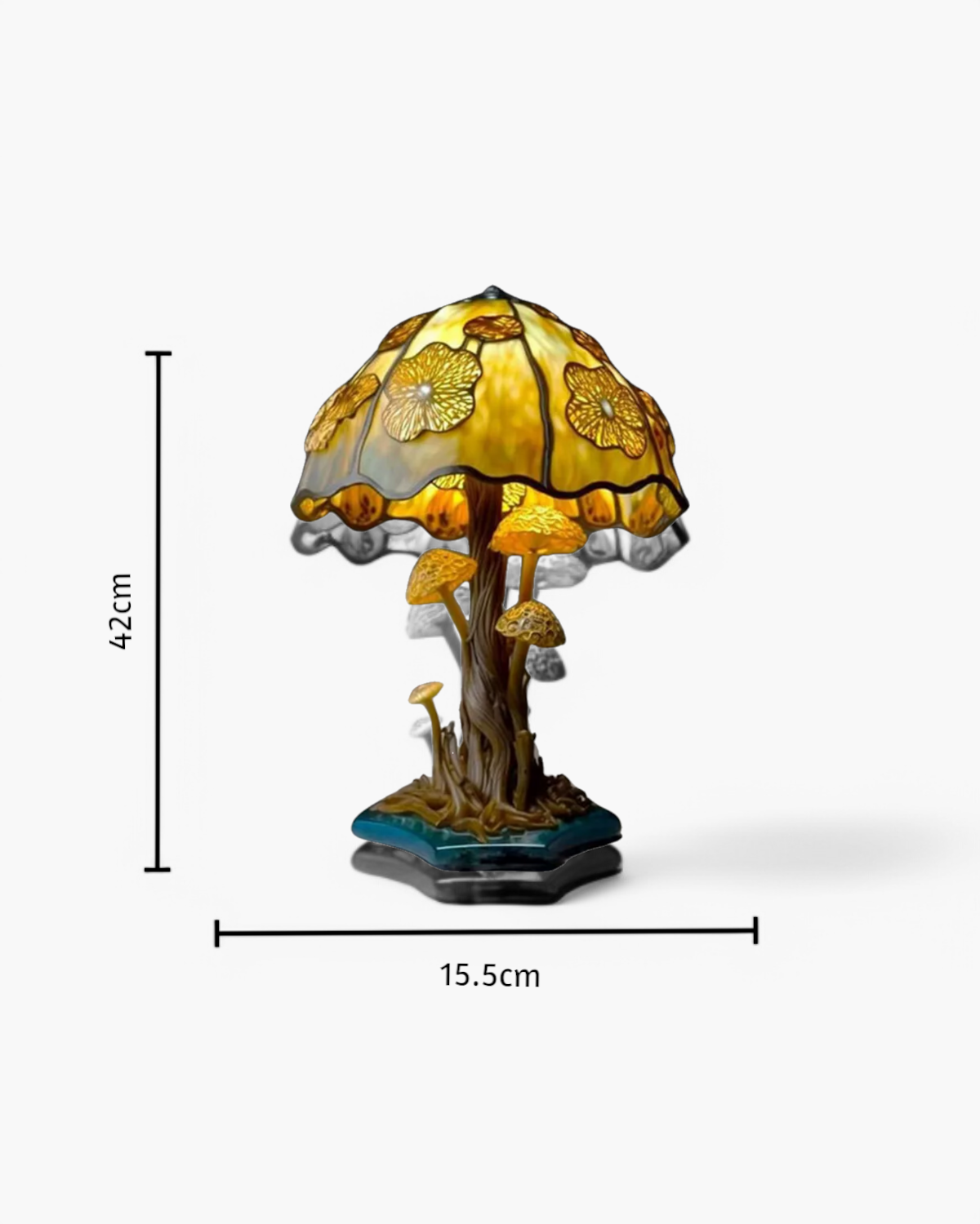 Floravynne – Handcrafted Resin Mushroom Lamp with Vibrant Floral Design and Soothing Ambient Light