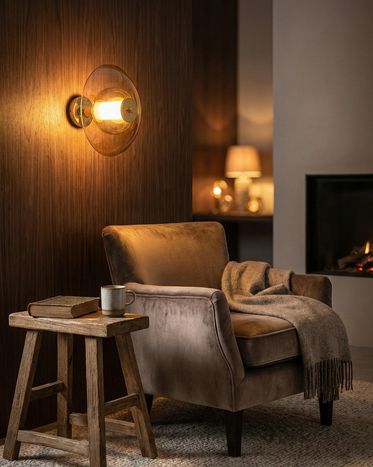 Opalienne – Lámpara de pared minimalista escultórica opalina