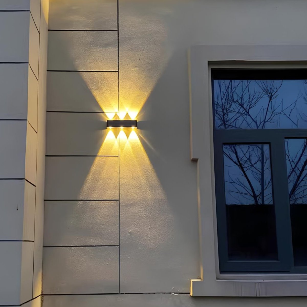 Aurivex - Napelemes LED falilámpa meleg fehér kültéri