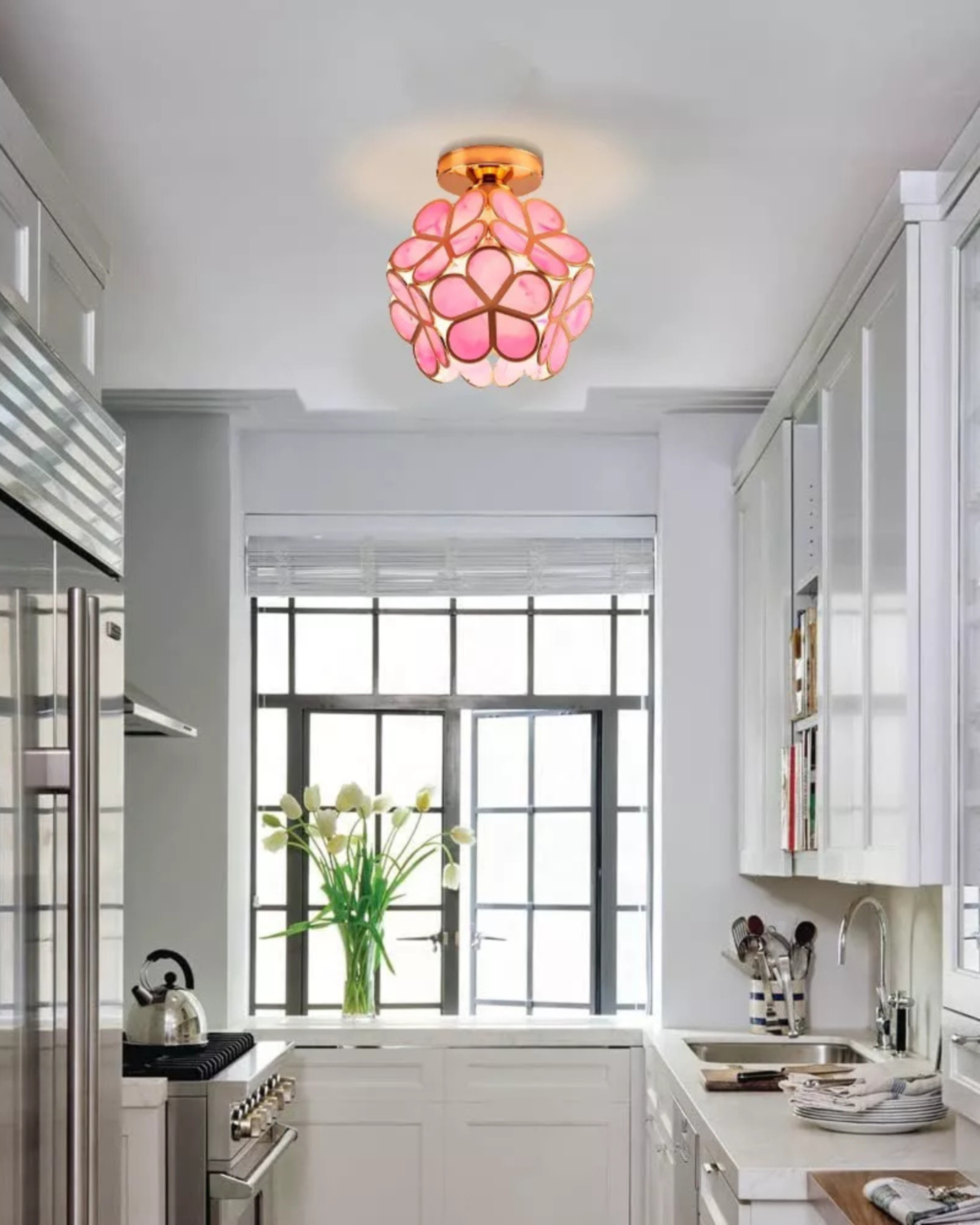 Florenel – Lelora Lampada da Soffitto Elegante con Fiori a LED