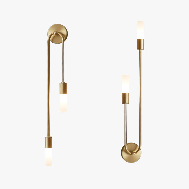 Mezara - Moderní zlaté LED nástěnné svítidlo sada 2 kusů