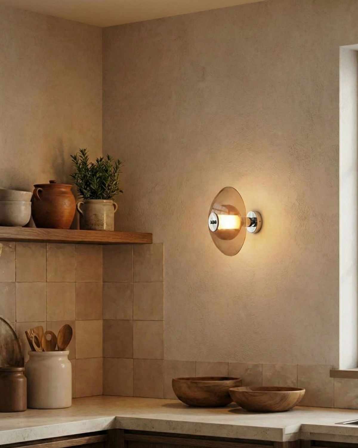 Opalienne – Lámpara de pared minimalista escultórica opalina