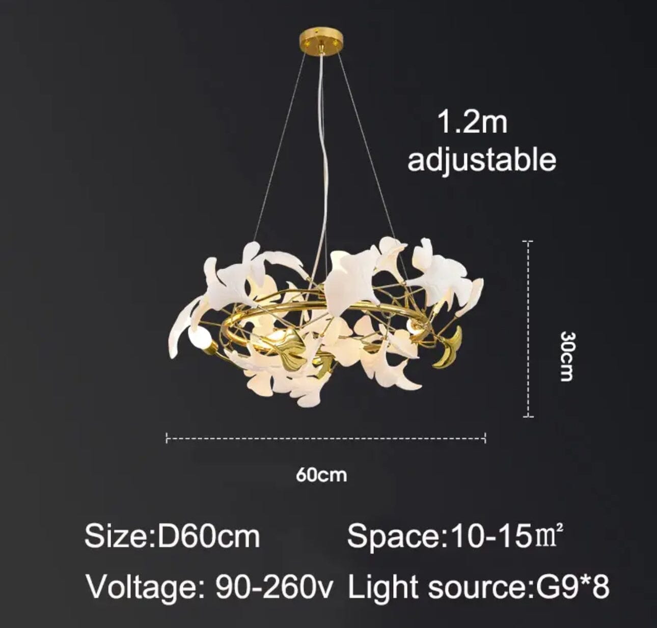 Ceravelle – Dimmable LED Ceramic Petal Chandelier