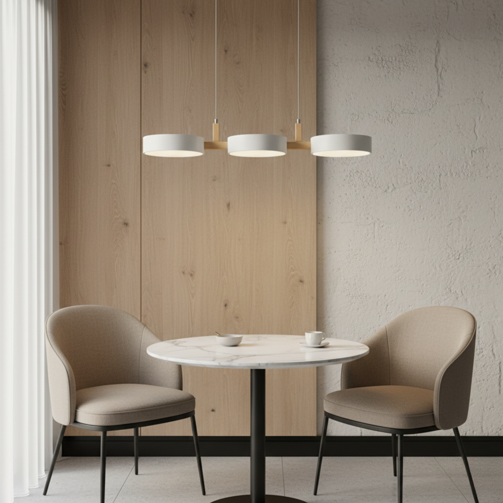 Trestra – lineární závěsné svítidlo skandinávského designu pro jídelnu a kuchyň