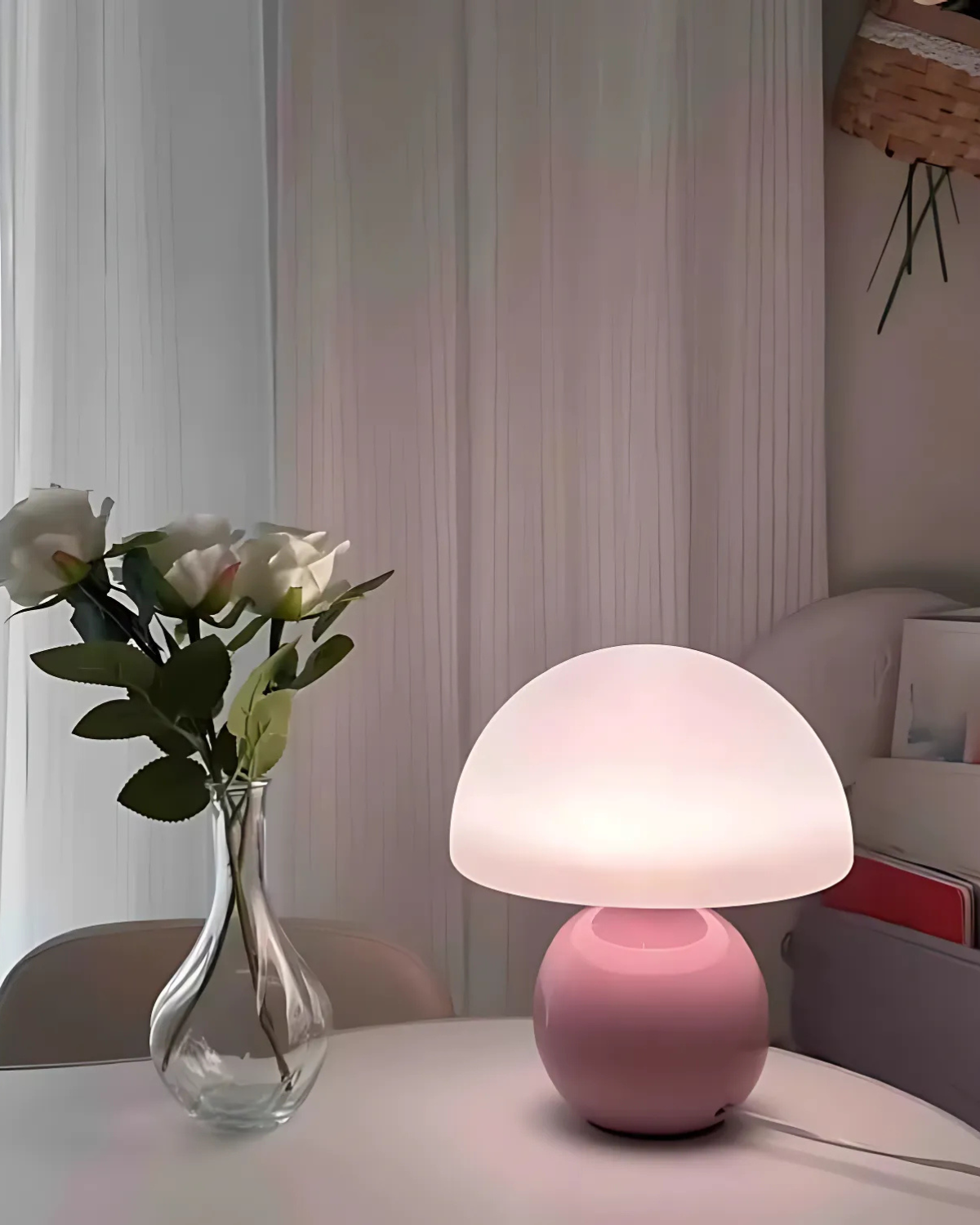 Orrynne – Lámpara de Mesa de Cerámica Elegante con Iluminación Ambiental Suave y Diseño Japandi