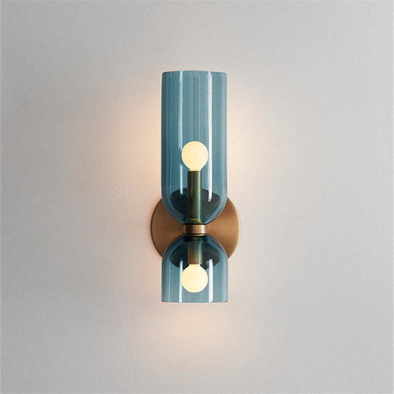Conyxa - Lámpara de Pared de Doble Cristal para Sala de Estar