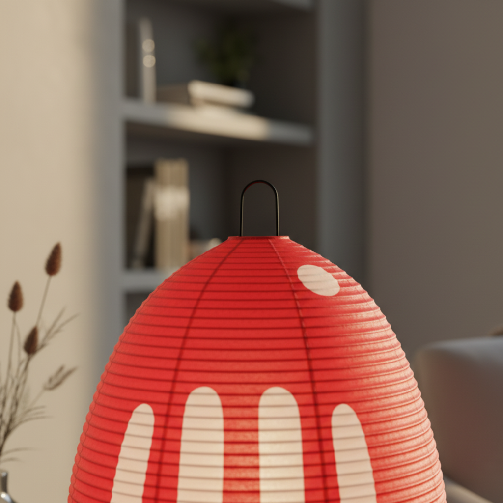 Solenrai – Lámpara de papel de arroz Wabi-Sabi para suelo y mesa