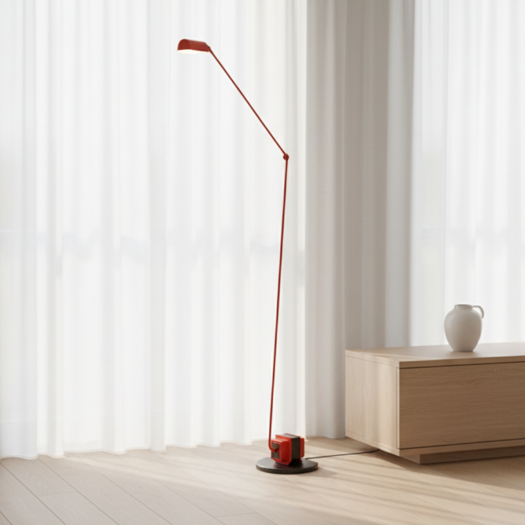 Draxien – Moderne justerbar sort gulvlampe