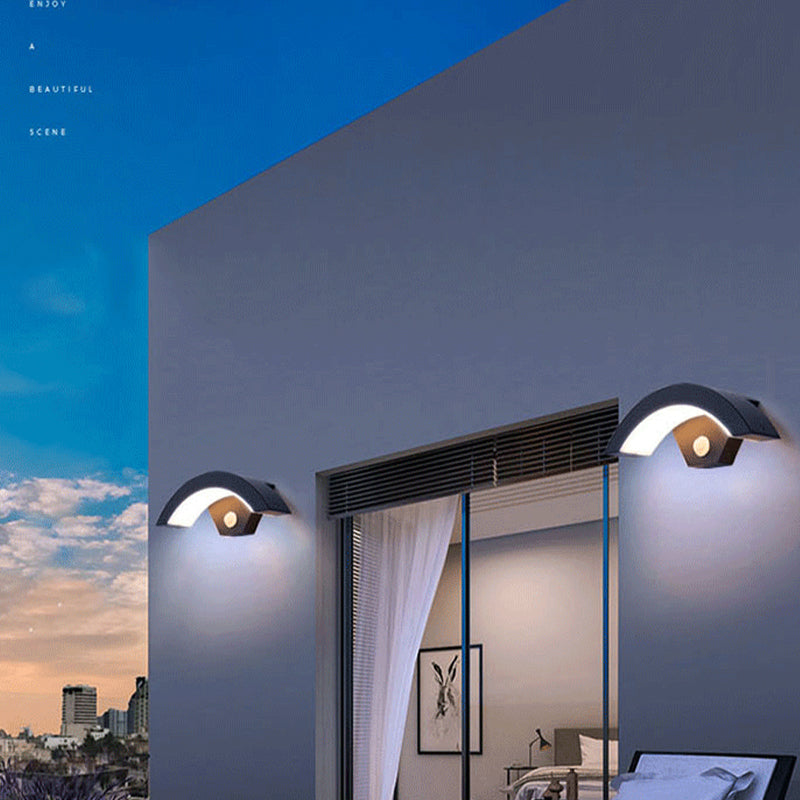 Eryndor - Nordic Arc Metal LED IP65 Waterproof Outdoor Wall Light