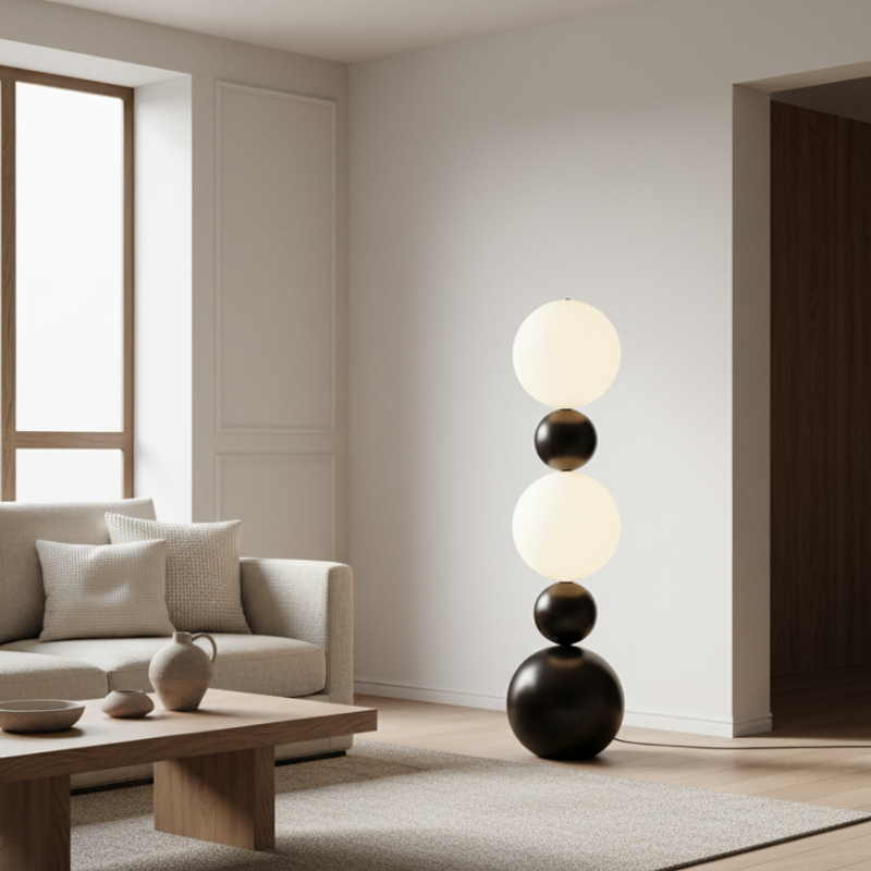 Solavien – Håndlavet Gulvlampe med Kalebasdesign i Moderne Stil