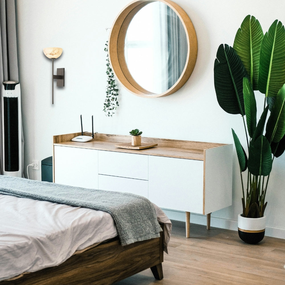 Cuphera – Alabasterkop Minimalistisk Væglampe