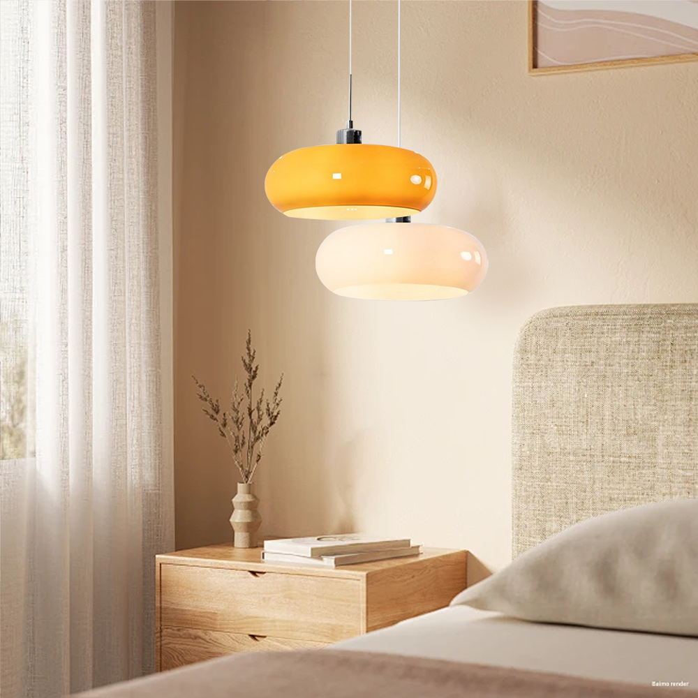 Neuvina – Bauhaus Glass Pendant Light With Hand Blown Shade