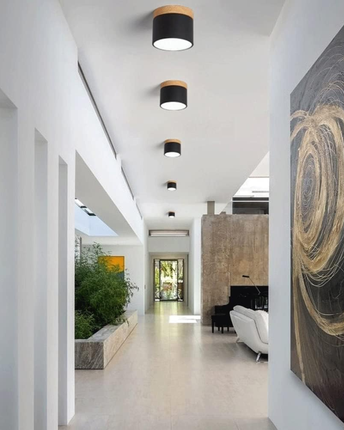 Revionne – Clairon modern, fényerőszabályozható LED mennyezeti lámpa geometriai mintával