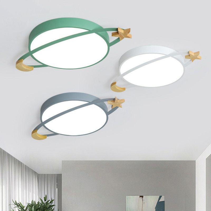 VirelIiade – Lámpara de techo LED moderna en blanco/verde/gris