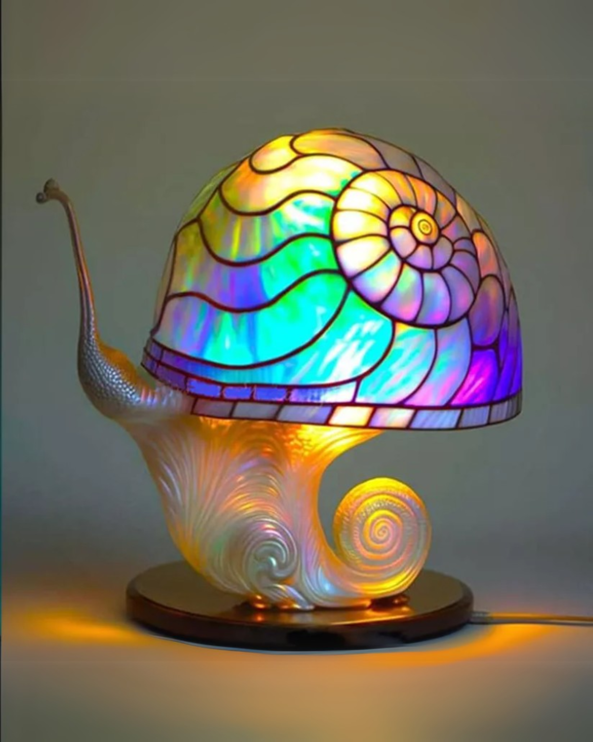 Floravynne – Handcrafted Resin Mushroom Lamp with Vibrant Floral Design and Soothing Ambient Light