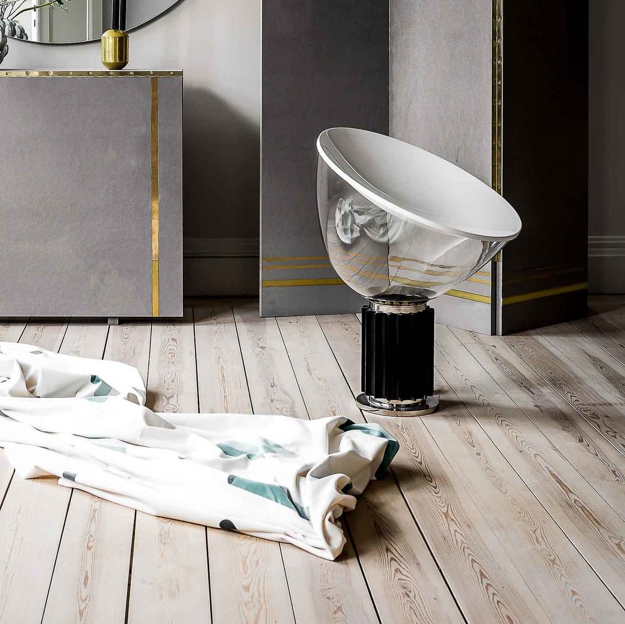 Elyvara - Lámpara de mesa de vidrio con forma de cuenco