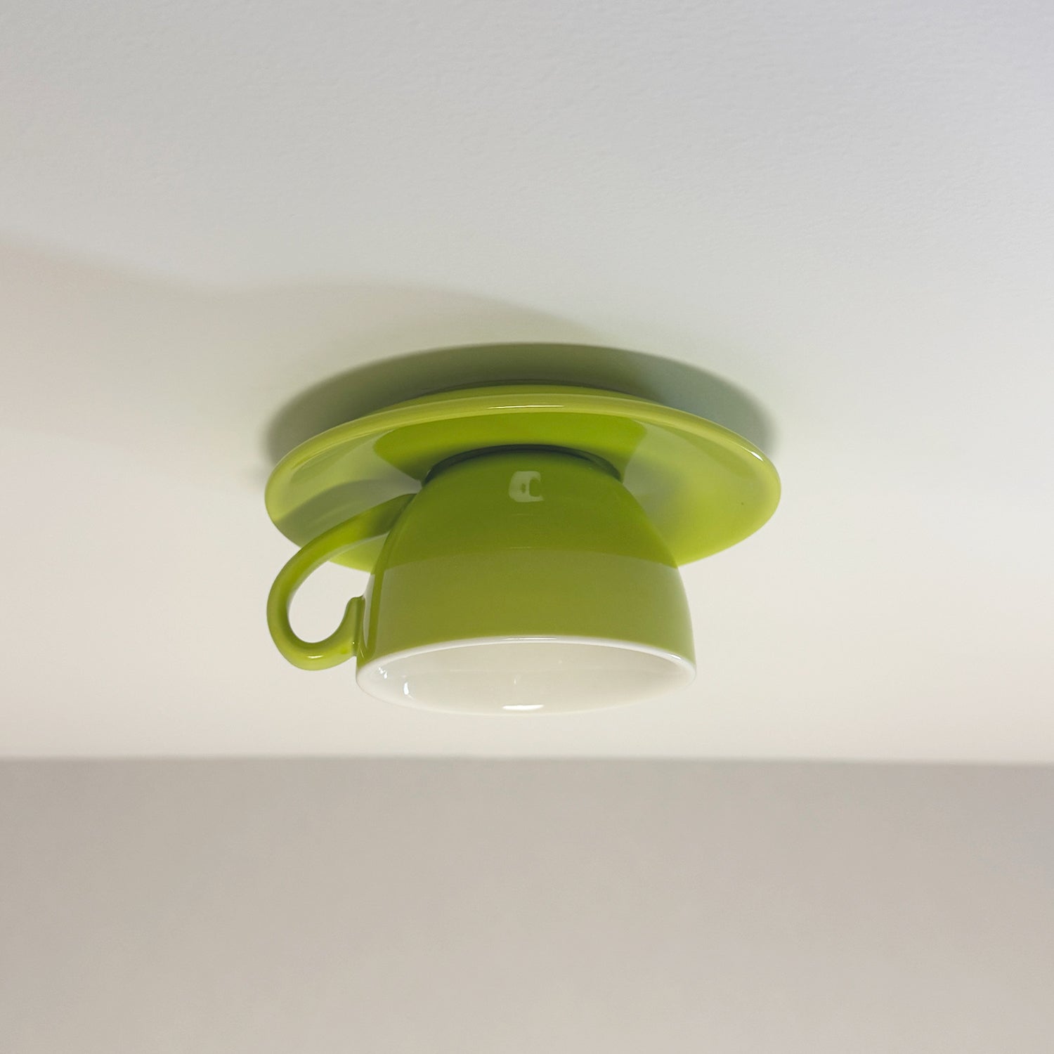 Valentin – Modern Ceiling Light Ceramic Coffee Cup Design Blue Pink Yellow