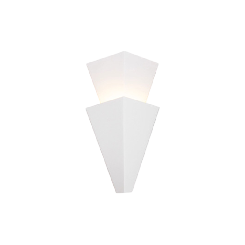 Edessia – White Modern Geometric Plaster Wall Light