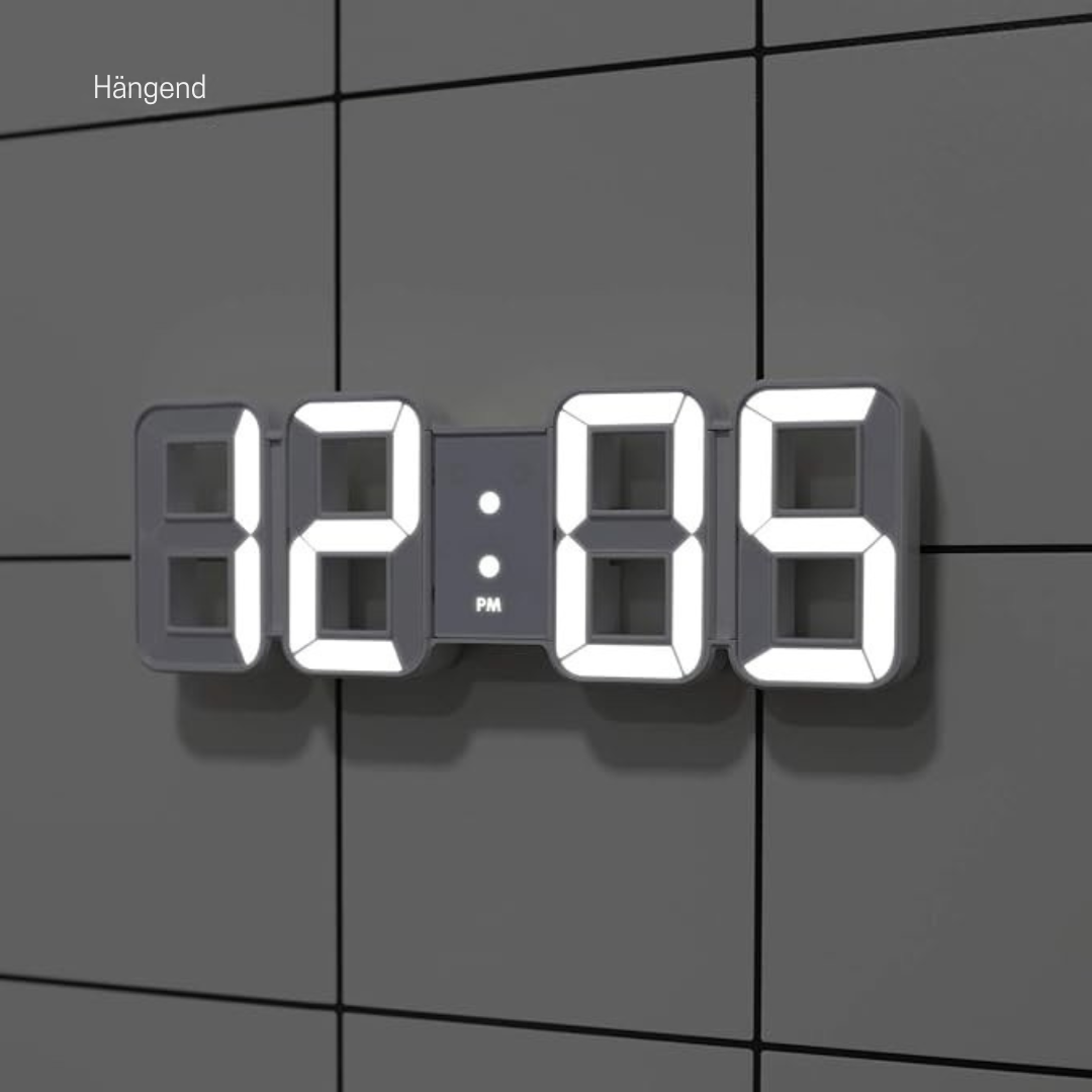 Vevora – Reloj de Pared Digital LED 3D con USB