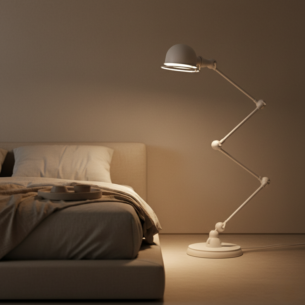 Atelvorr - Modern Black Industrial Floor Lamp with Flexible Design