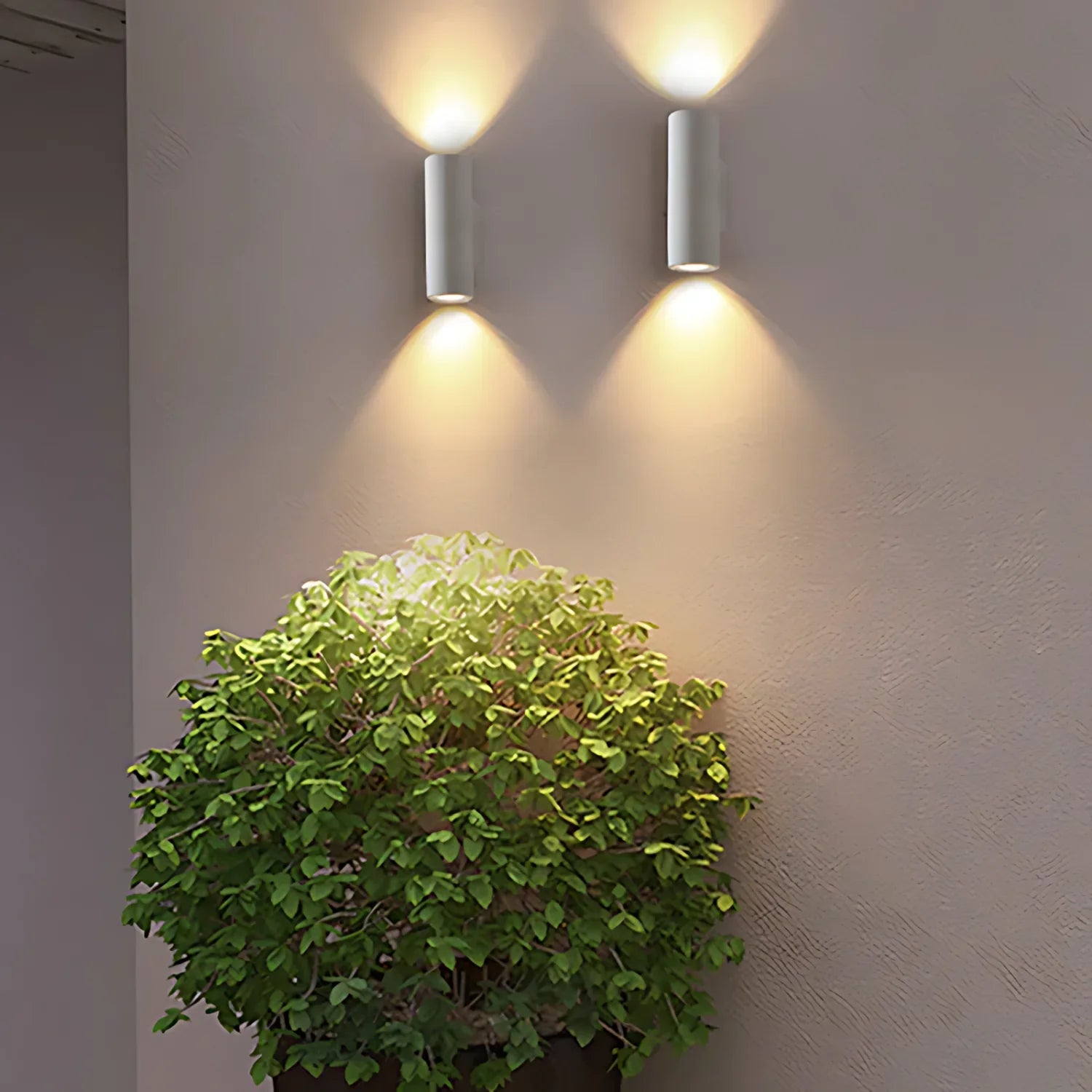 Noctara - Luz de Pared Exterior Minimalista de Cemento Resplandor de Medianoche