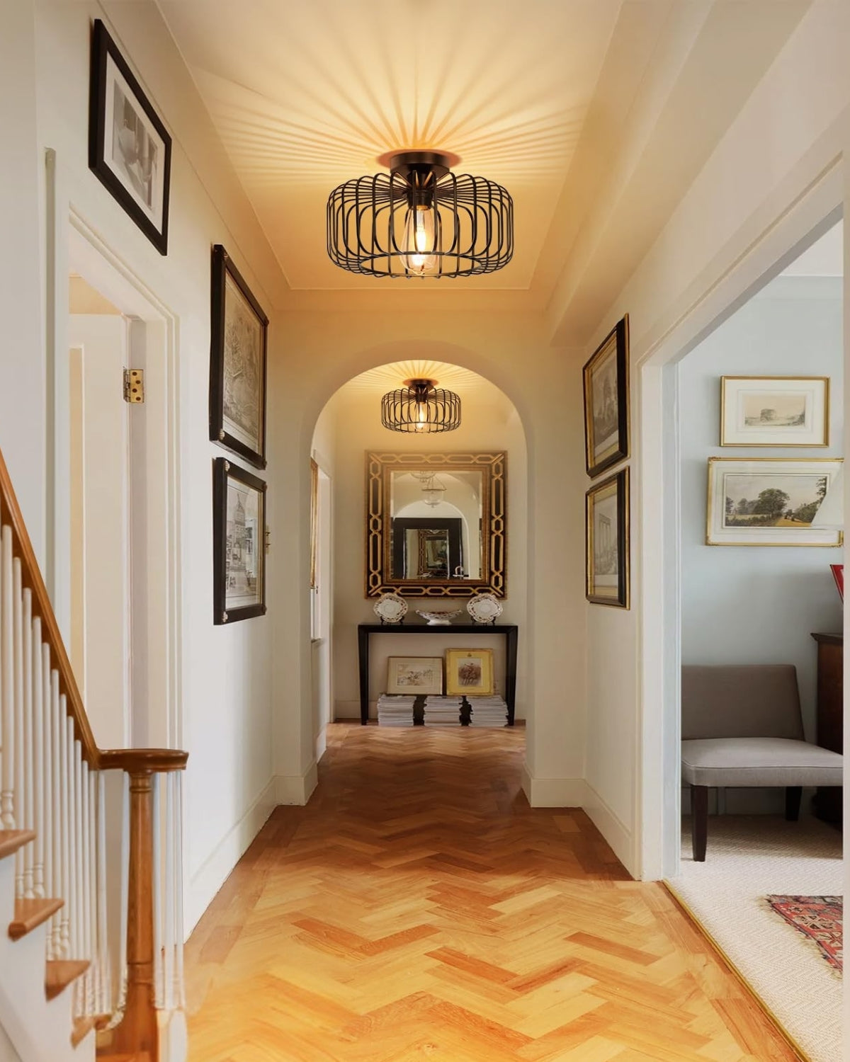 Grillara – Elegáns Vonalas Mintás Mennyezeti Lámpa