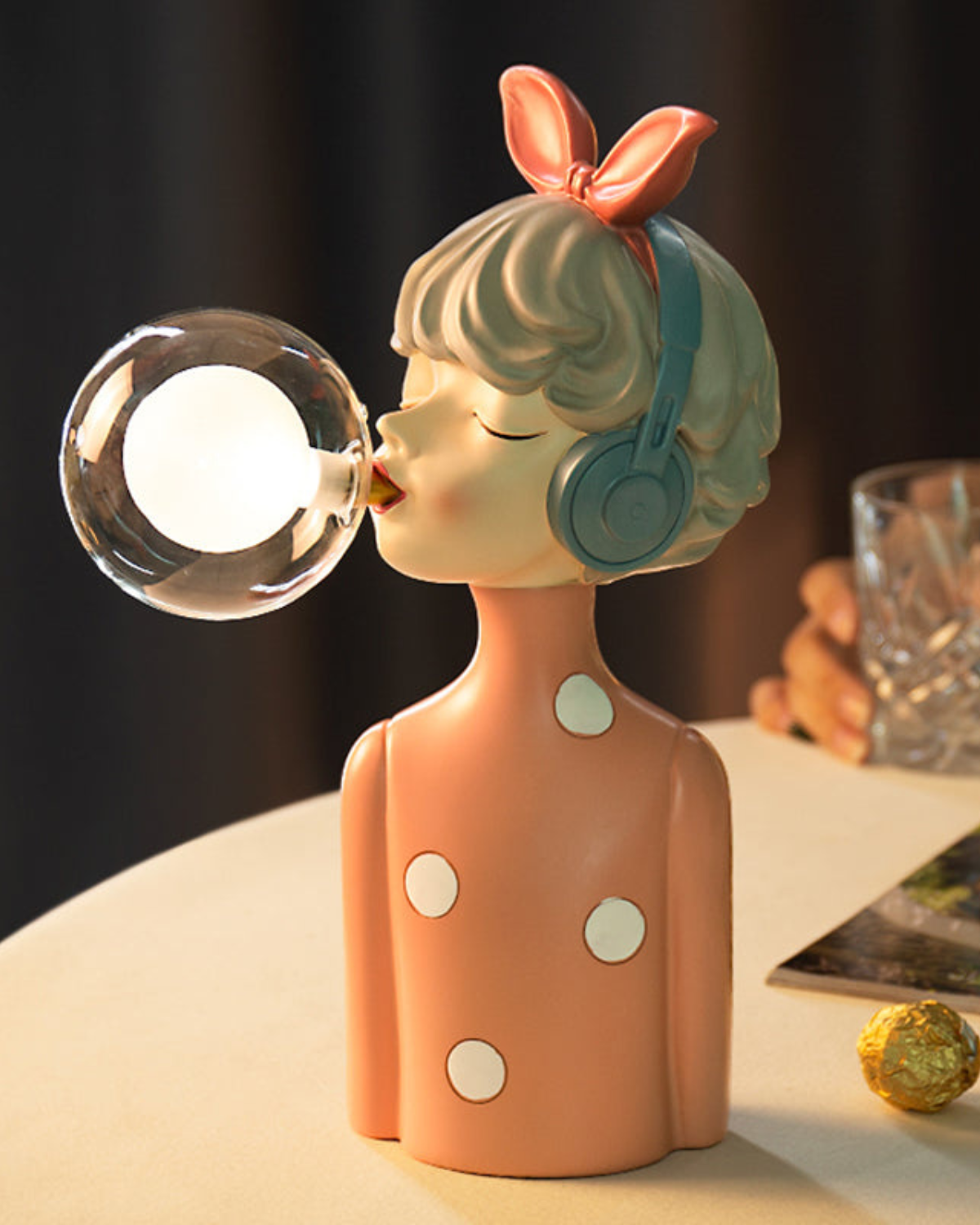 Sylvire - Lámpara de mesa con burbujas de luz