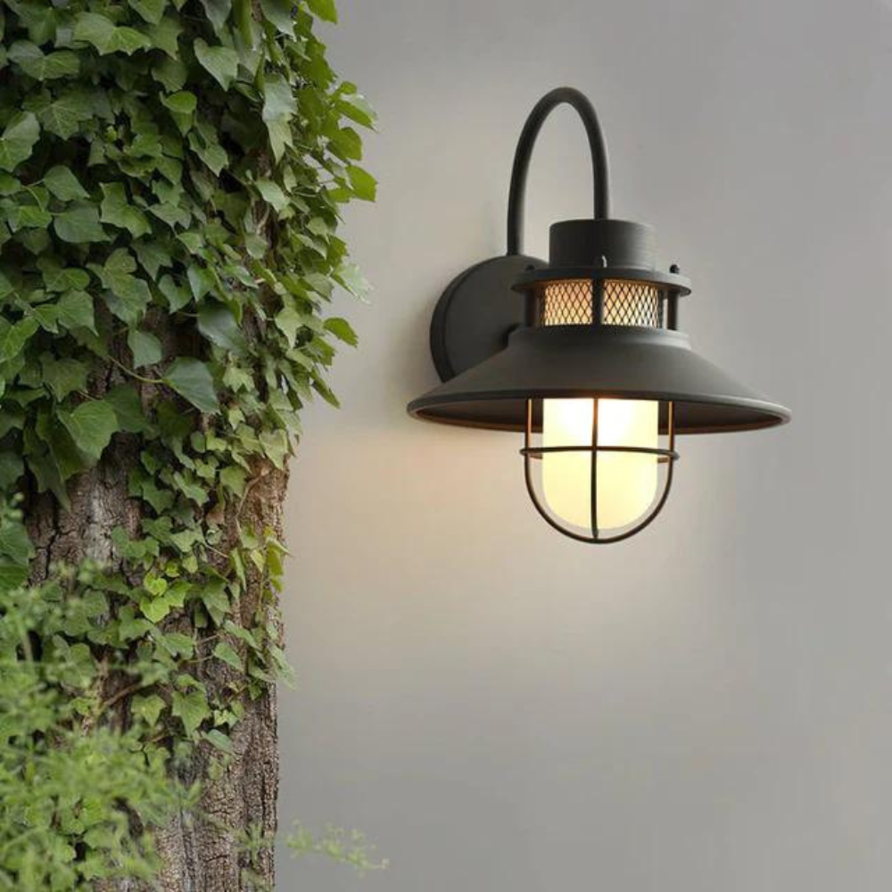 Torvain - Luminous Outdoor Torch Metal Outdoor Wall Lamp