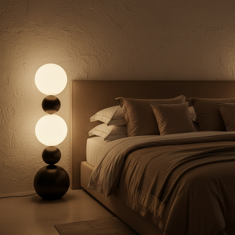 Solavien – Håndlavet Gulvlampe med Kalebasdesign i Moderne Stil