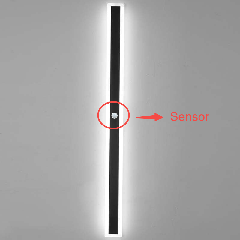 Ameran – Lampada da parete esterna moderna a LED in metallo nero per giardino e balcone