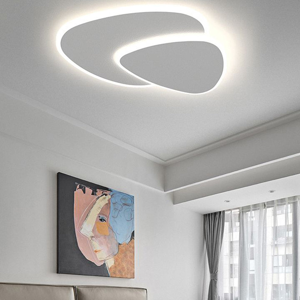 Aliven – Plafonnier moderne blanc en métal et acrylique
