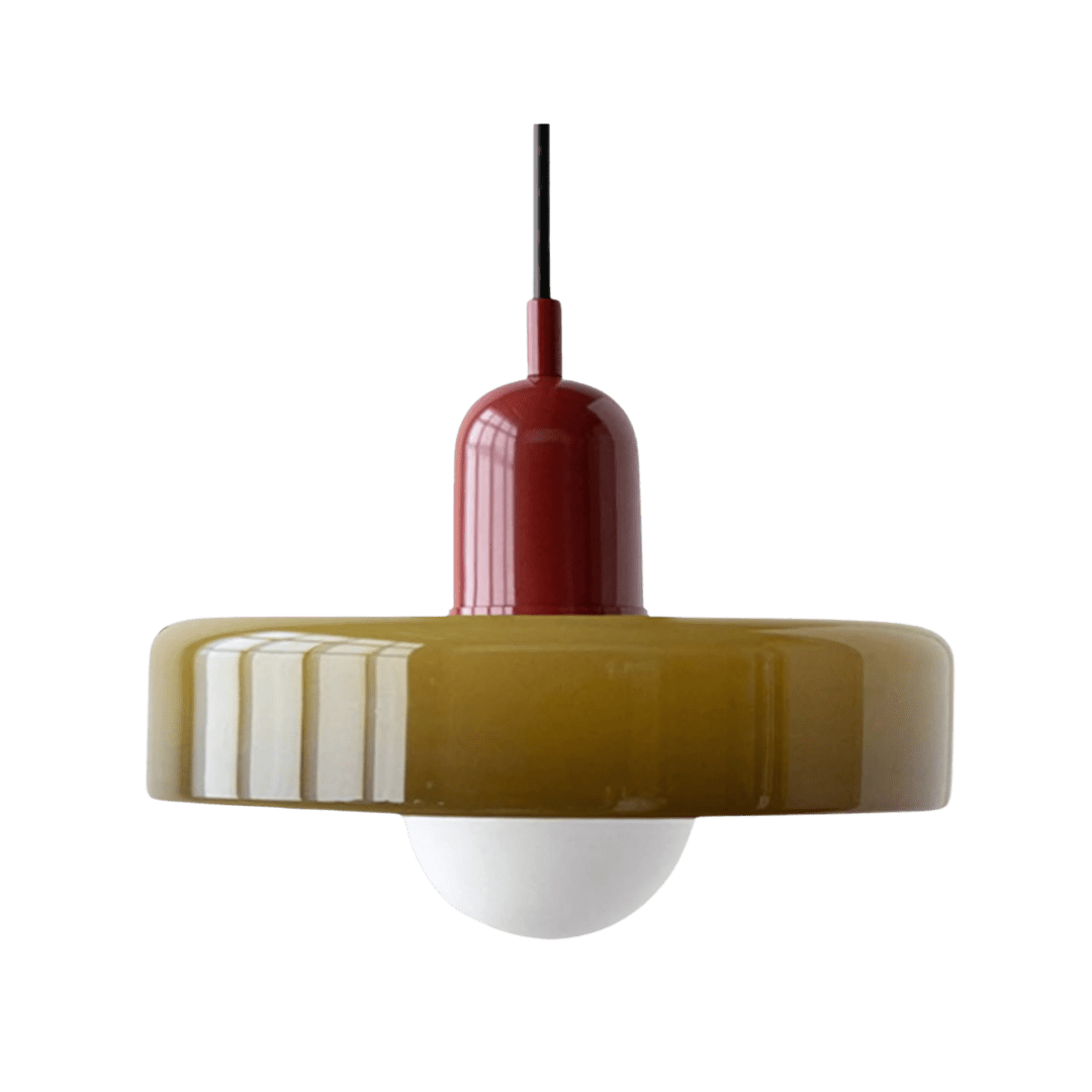 Solvanna – Suspension en Verre Coloré Bauhaus