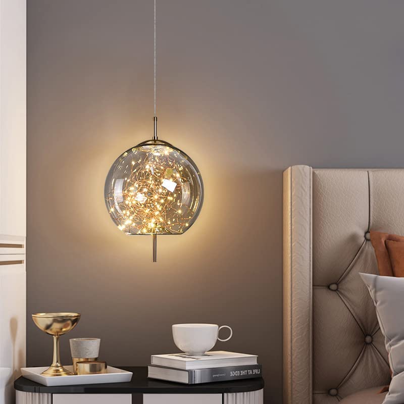 Karon – Skleněné LED závěsné svítidlo teplá bílá