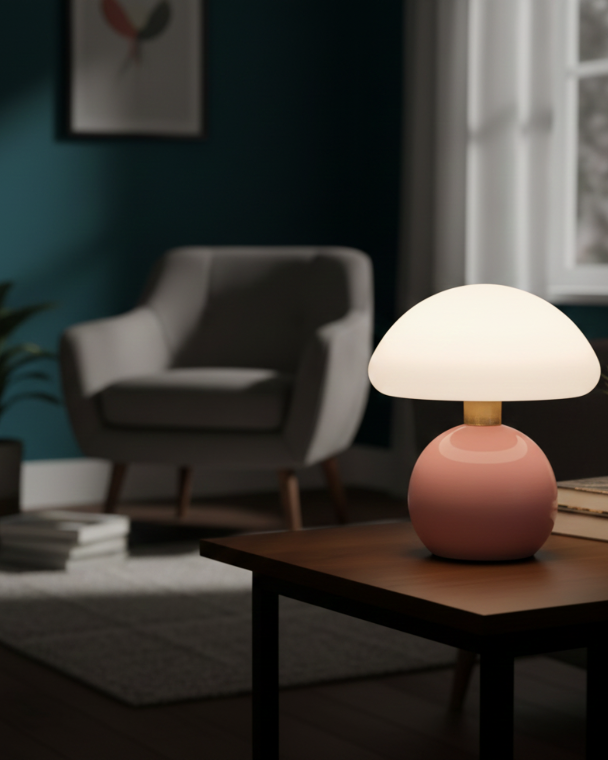 Celunari – Elegant keramisk bordlampe med trefarvet lys