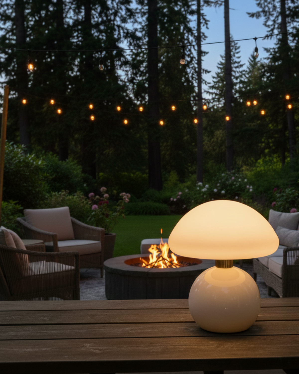 Celunari – Elegant keramisk bordlampe med trefarvet lys