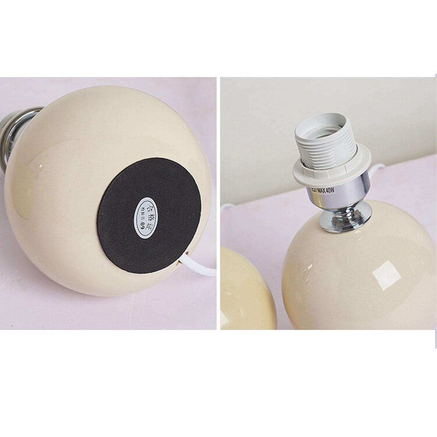Lasson – Lampada da Tavolo Pieghettata in Ceramica Nordica a Luce Singola