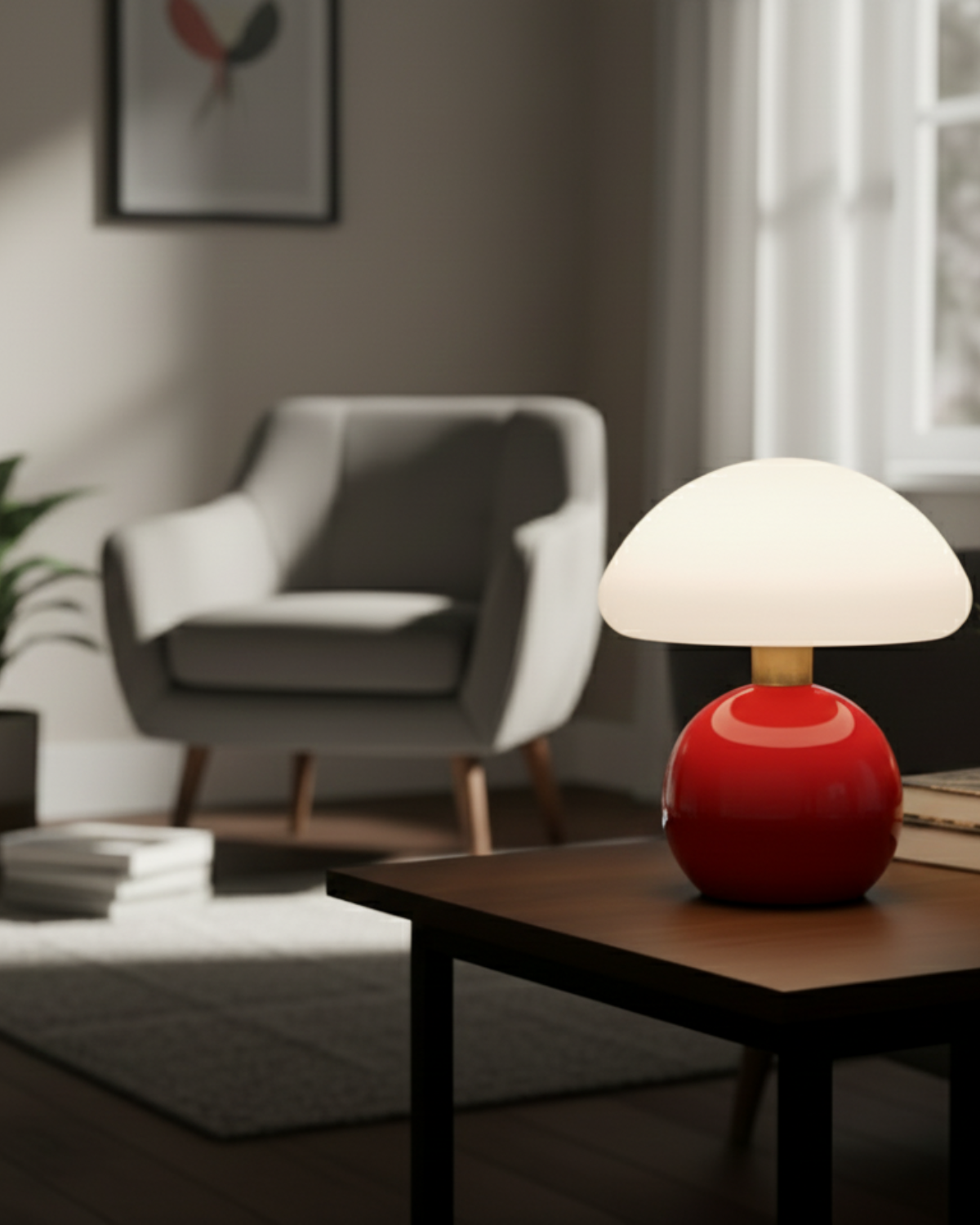 Celunari – Elegant keramisk bordlampe med trefarvet lys