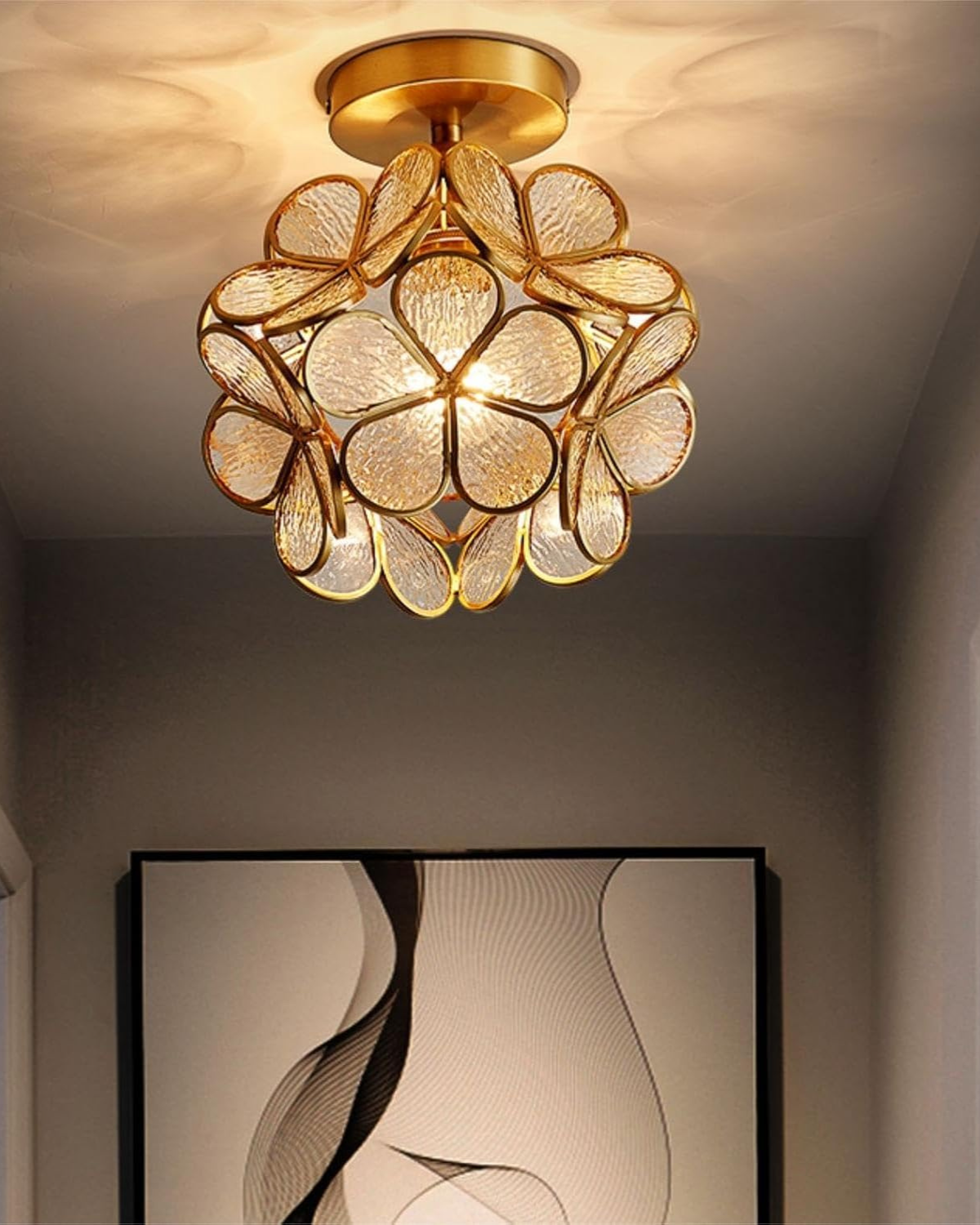 Florenel – Lelora Lampada da Soffitto Elegante con Fiori a LED