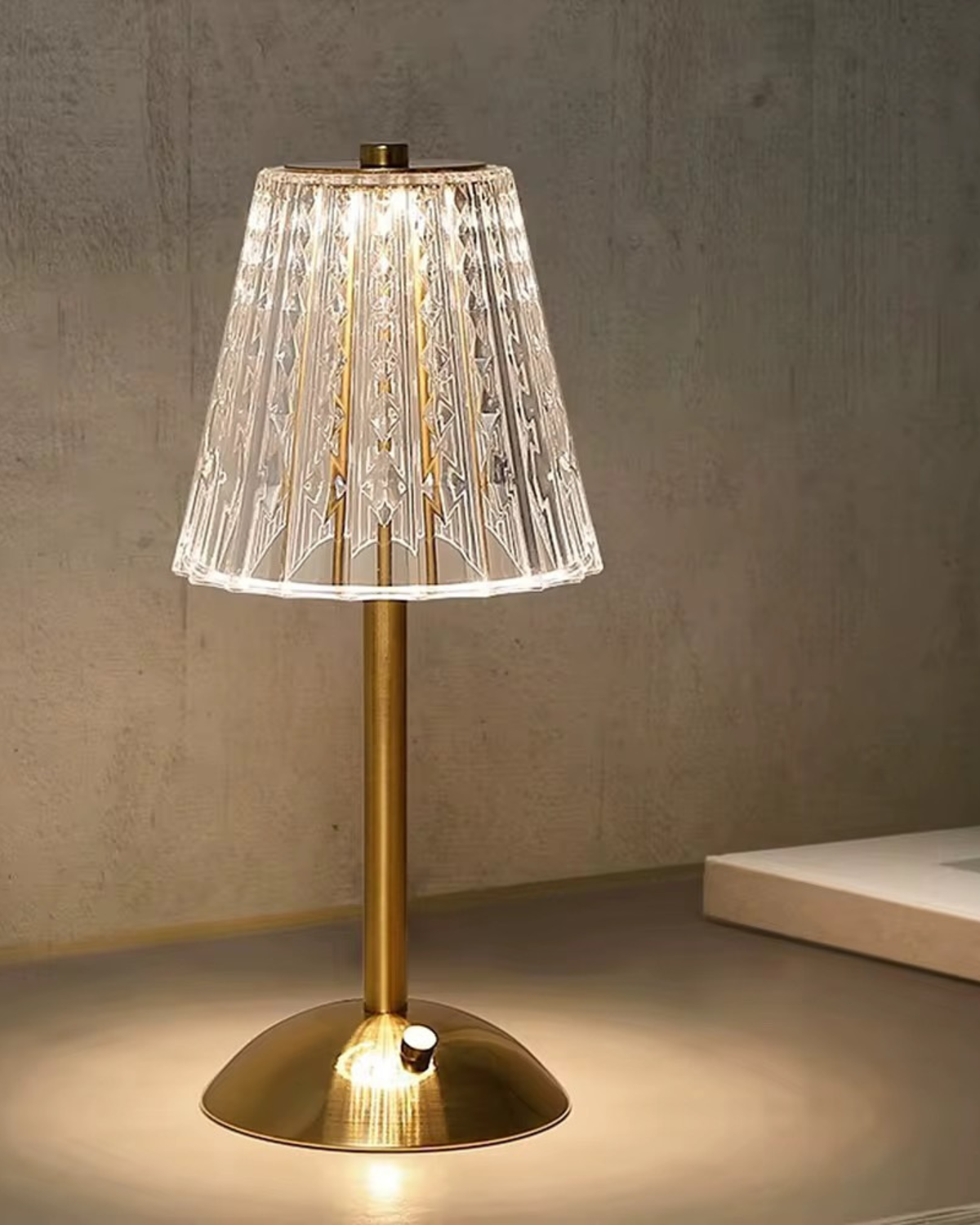 Glyntara – Lampada da Tavolo Ricaricabile con Tre Colori di Luce Regolabili