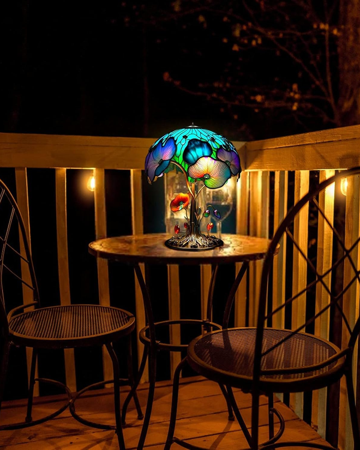 Floravynne – Handcrafted Resin Mushroom Lamp with Vibrant Floral Design and Soothing Ambient Light