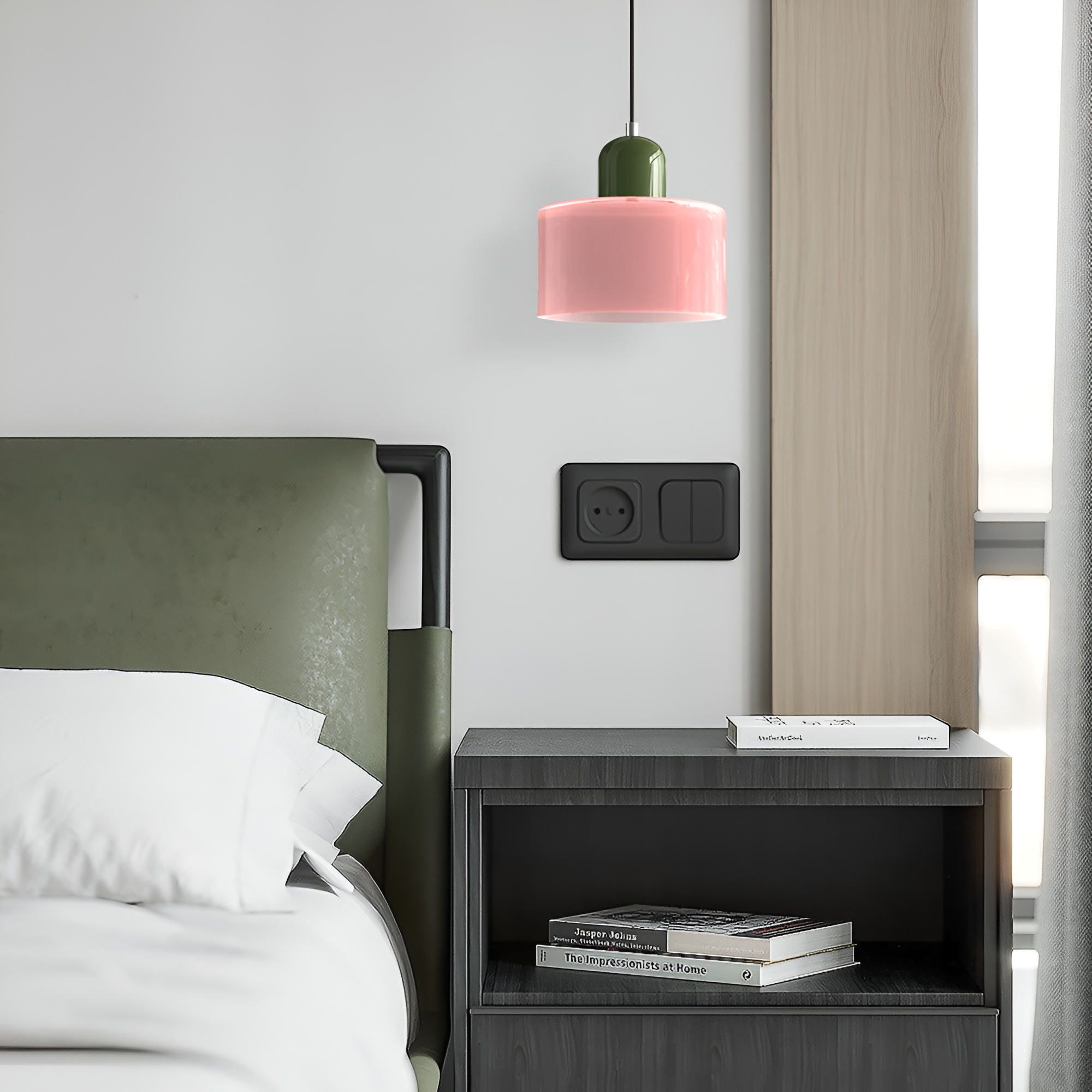 Elvarin – závěsná lampa s nordickým skleněným stínidlem