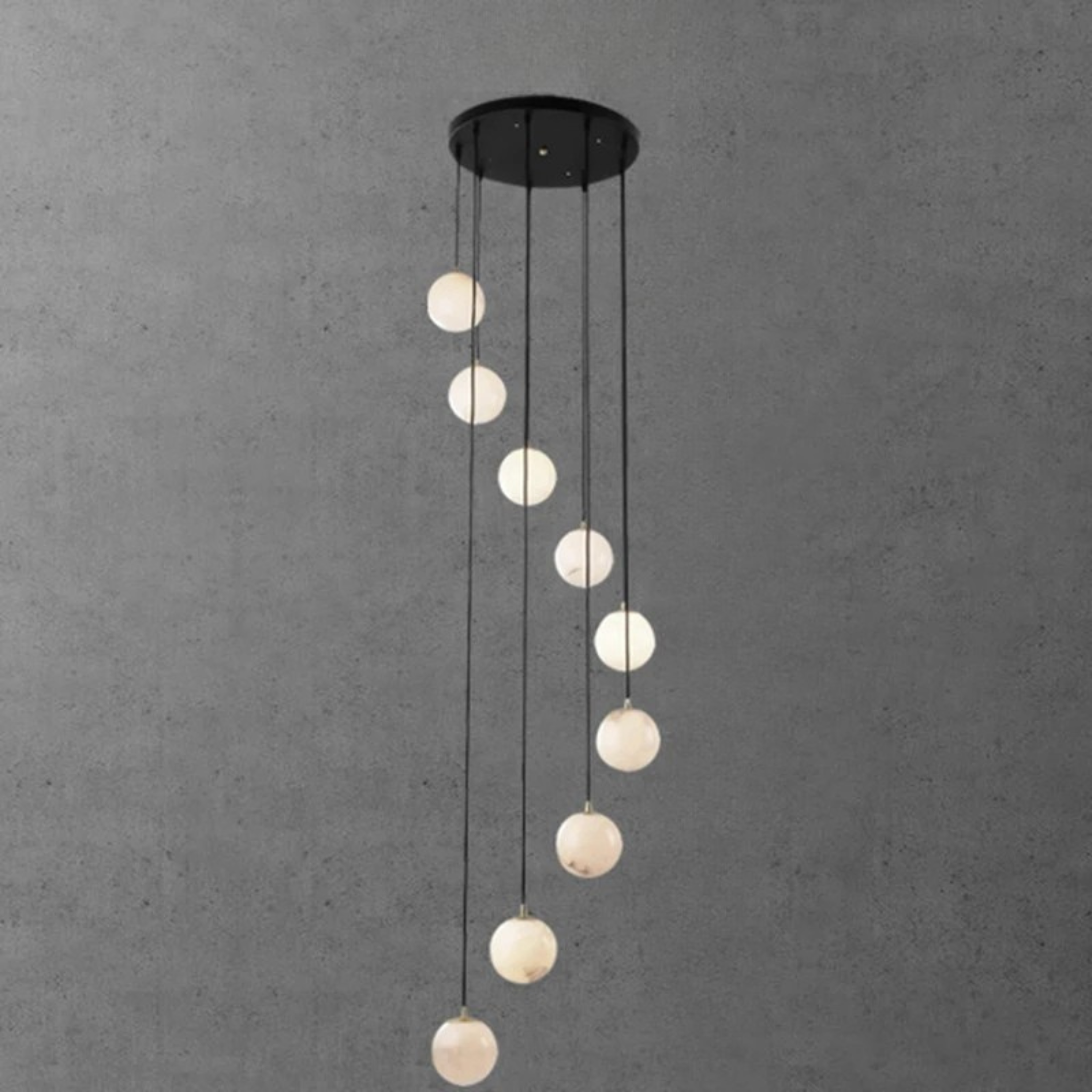 Travira - Lustre moderne à LED pour escalier plafonnier