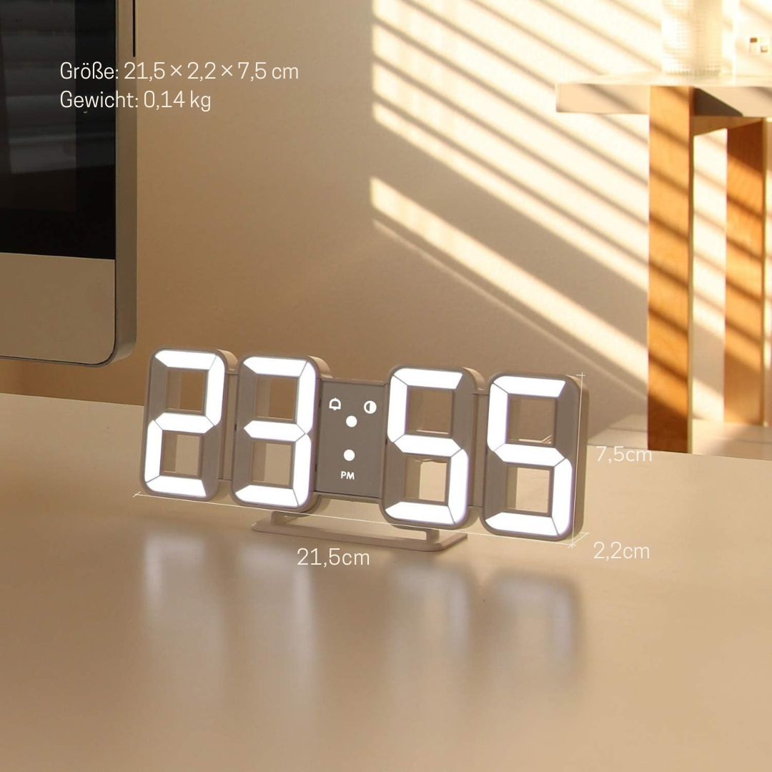 Vevora – Reloj de Pared Digital LED 3D con USB
