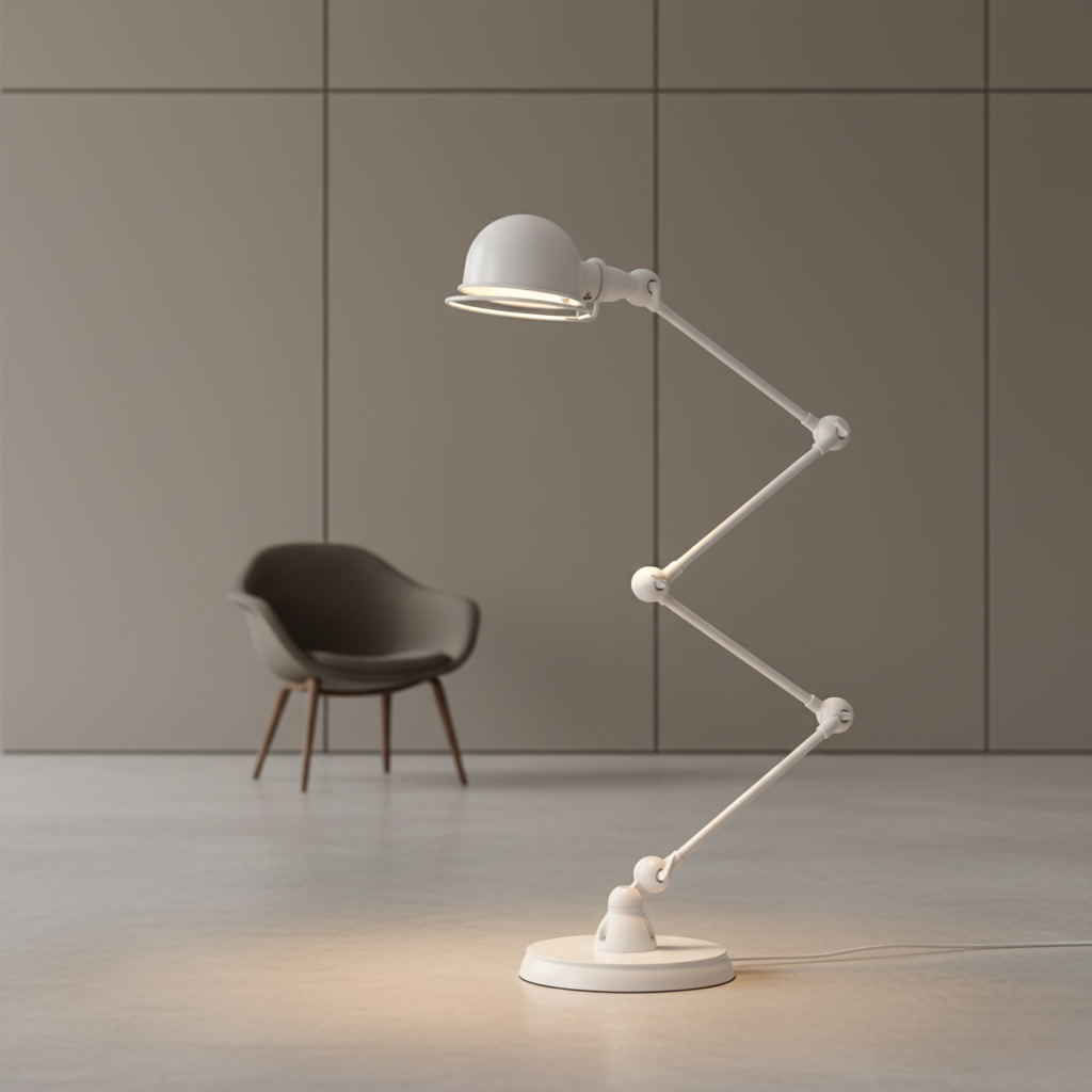 Atelvorr - Modern Black Industrial Floor Lamp with Flexible Design