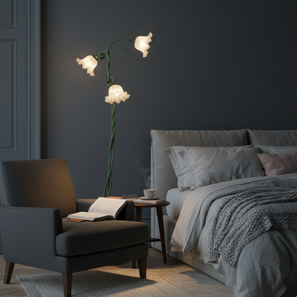 Bloomari - Elegáns, modern zöld matt állólámpa nappaliba