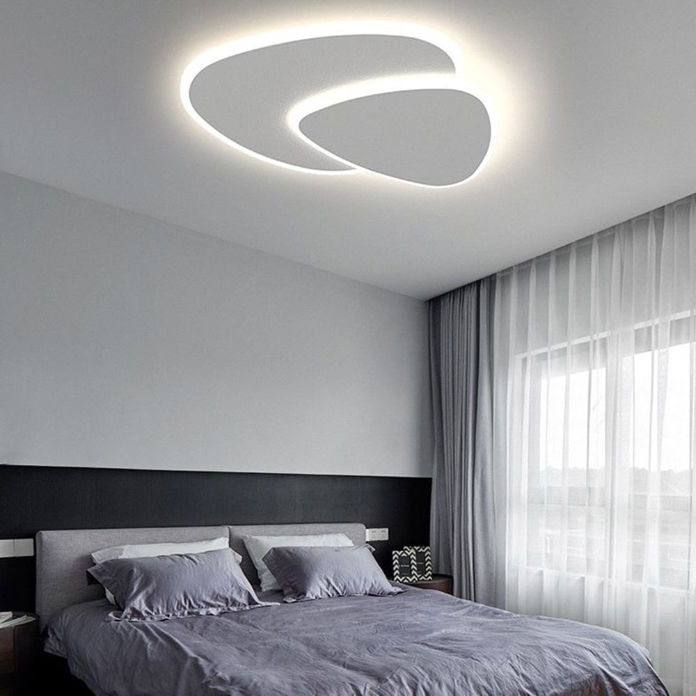 Aliven – Plafonnier moderne blanc en métal et acrylique