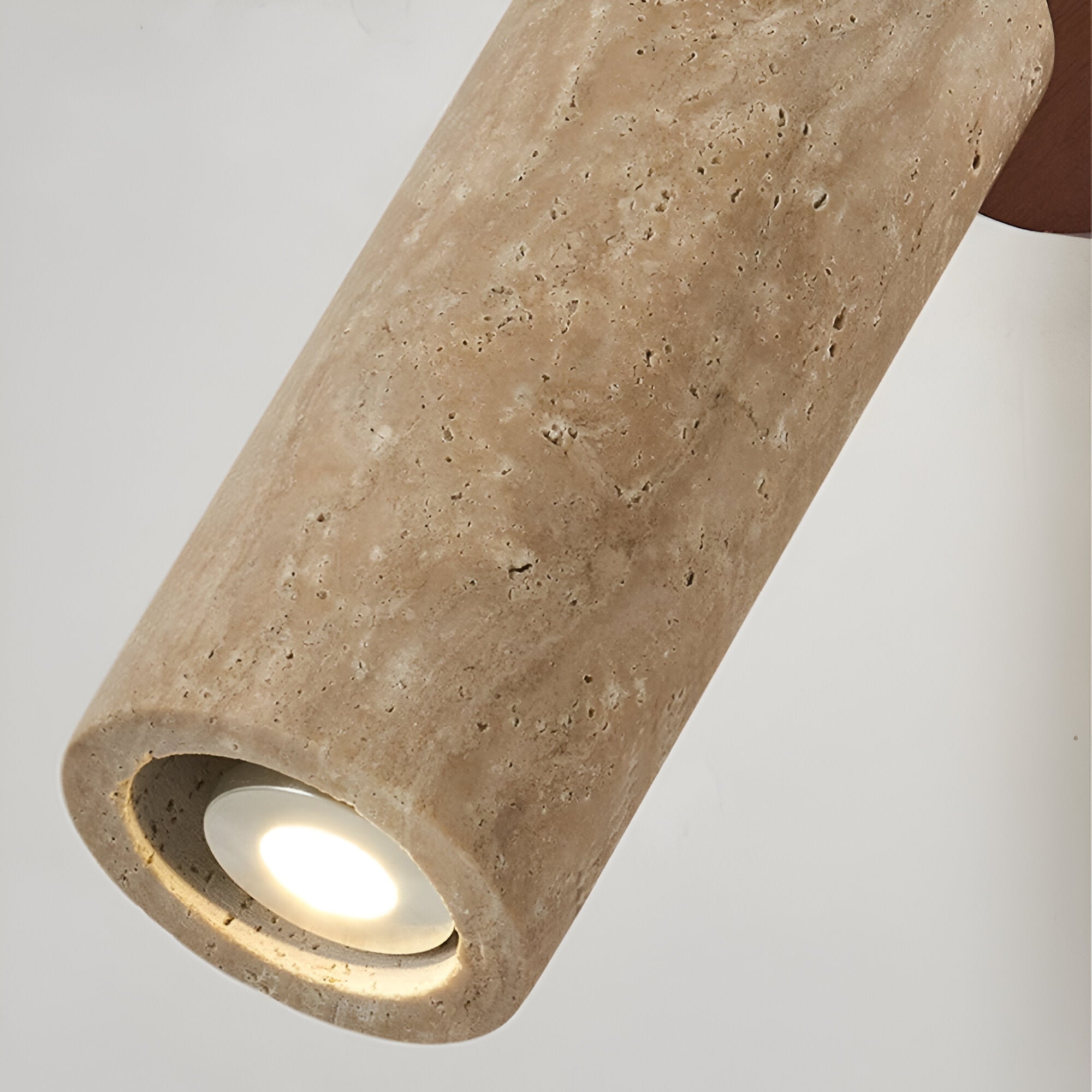 Sárga travertin fa állítható mennyezeti és fali lámpa