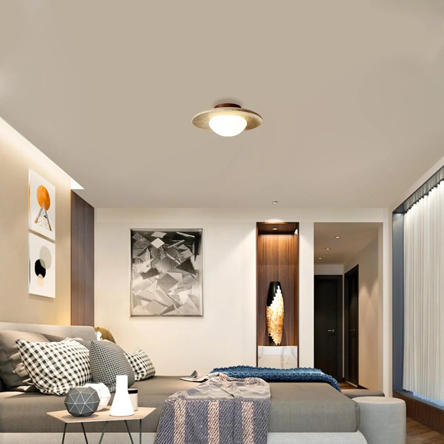 Travellea – Travertin Egyszerű Mennyezeti Lámpa